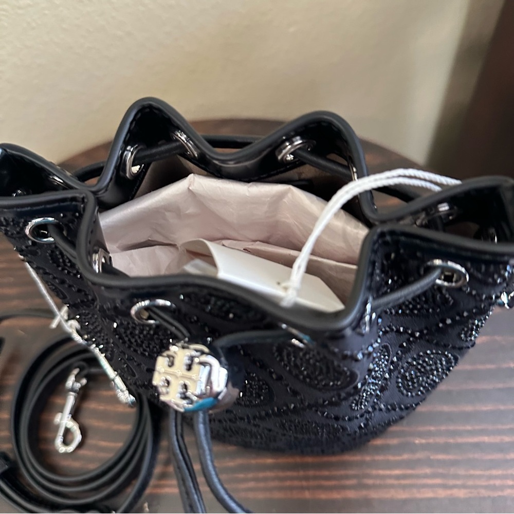 Tory Burch Mini T Monogram Hotfix Bucket Bag - Picture 13 of 13